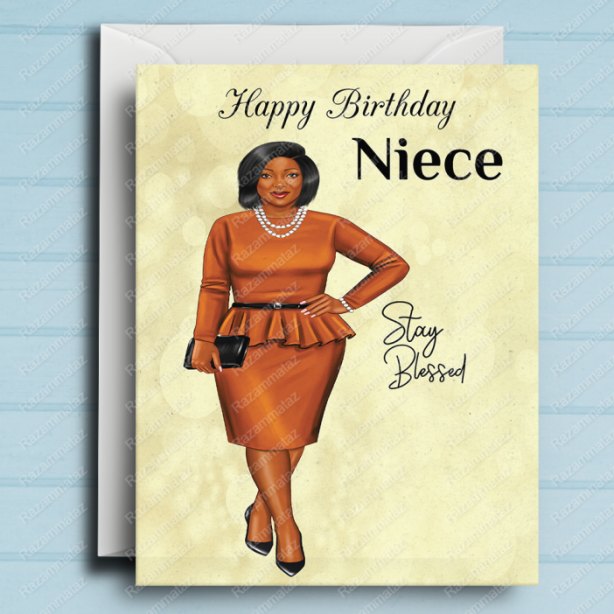 Black Woman Birthday Card F